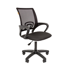 696 Chairman Кресло ткань,крест.пластик обивка черный TW-01, каркас черный, 07000799